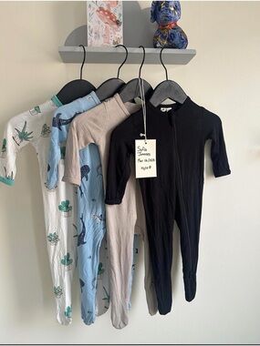 Kyte BABY Bundle size 3-6 months, khaki, midnight, sharks, succulents